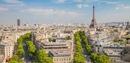 Shyline de Paris avec Tour Eiffel